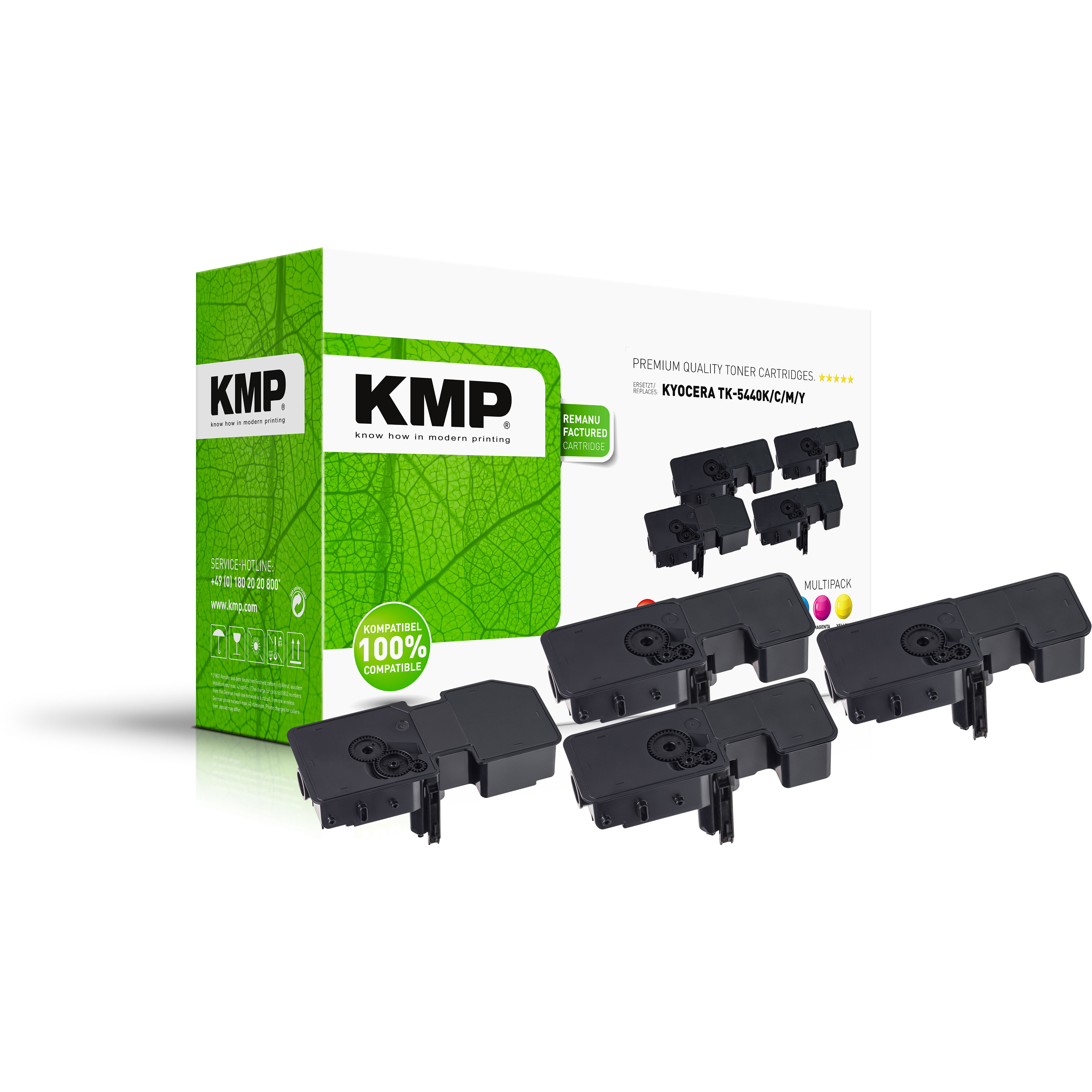 KMP Toner Kyocera TK-5440K PA2100/&shy;MA2100 Serie MultiPack remanuf