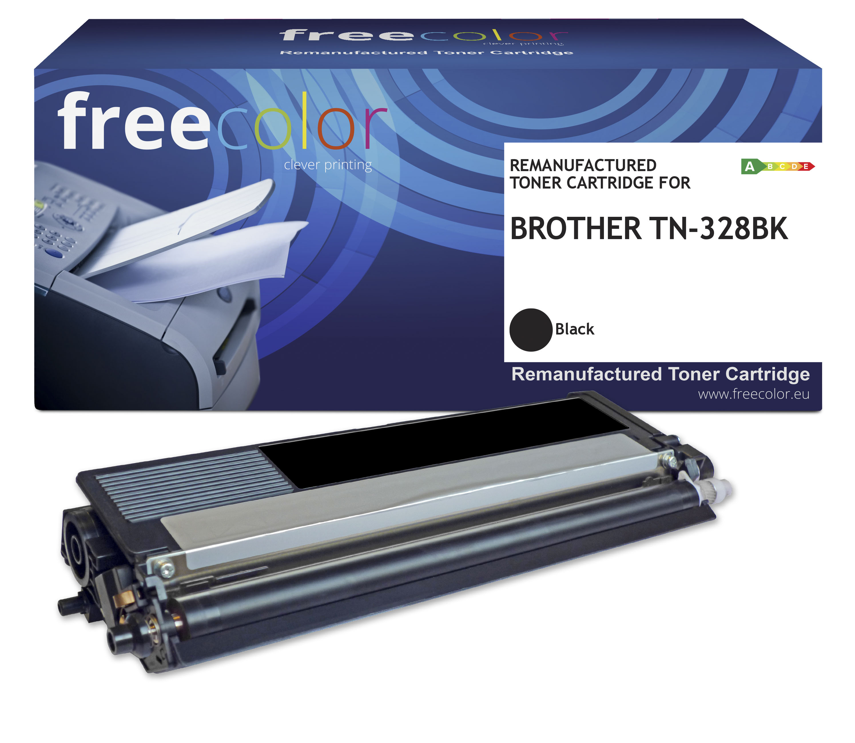 Freecolor Toner Brother TN-328BK black 6000 Seiten remanufacture Freecolor Toner Brother TN-328BK black 6000 Seiten remanufacture