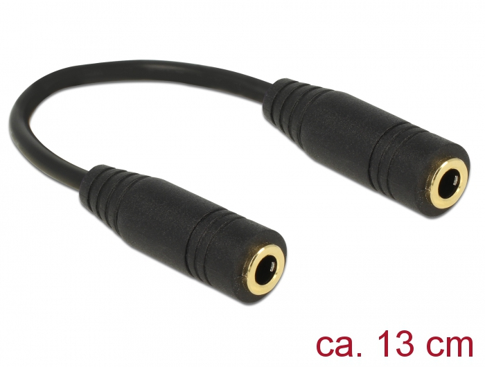 DELOCK Adapter Audio Klinke 3.5mm 4Pin-Bu > Bu 0.13m