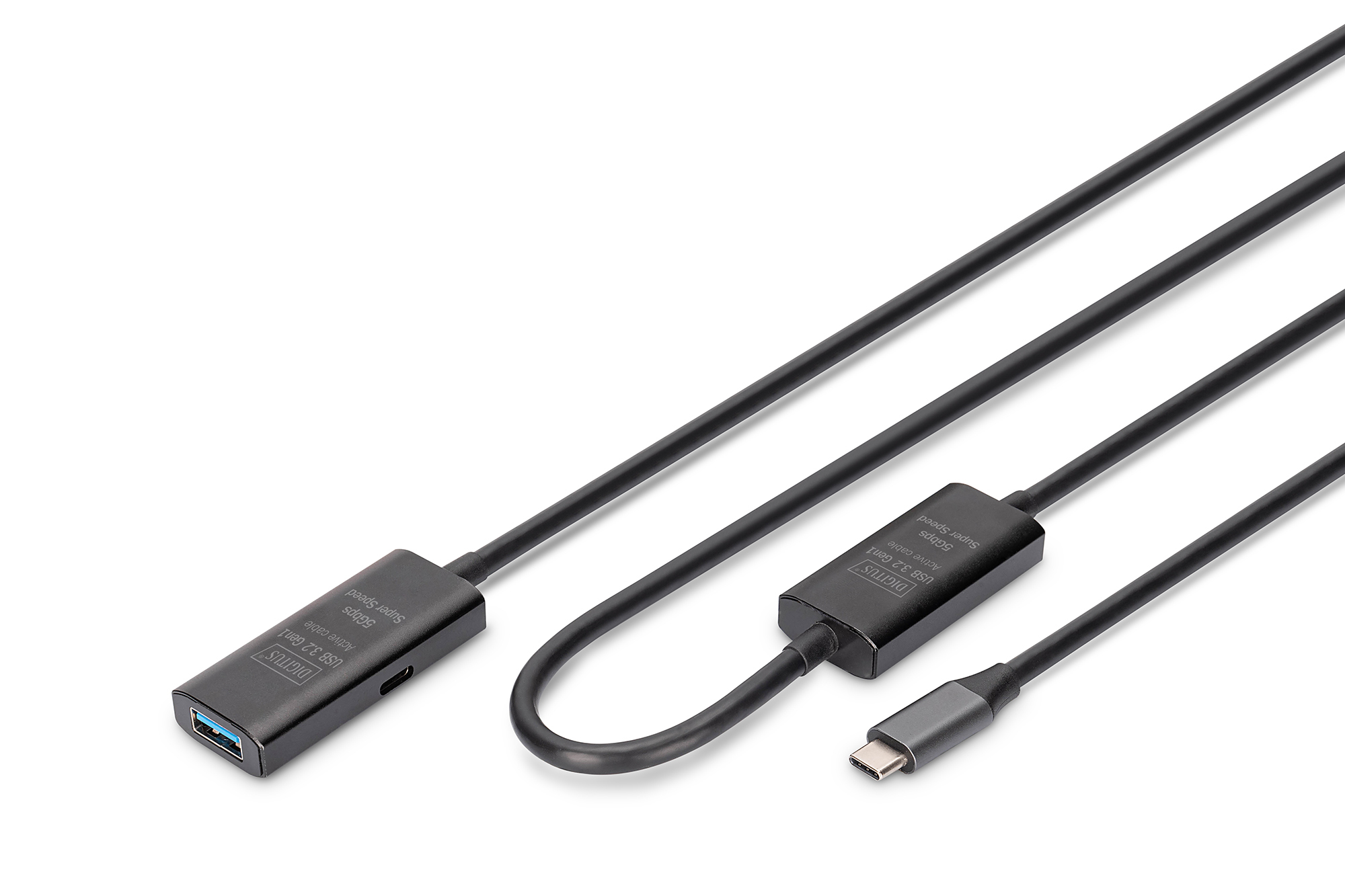 DIGITUS Verlängerungskabel USB-C->USB-A St./&shy;Bu. 10G 10,00m