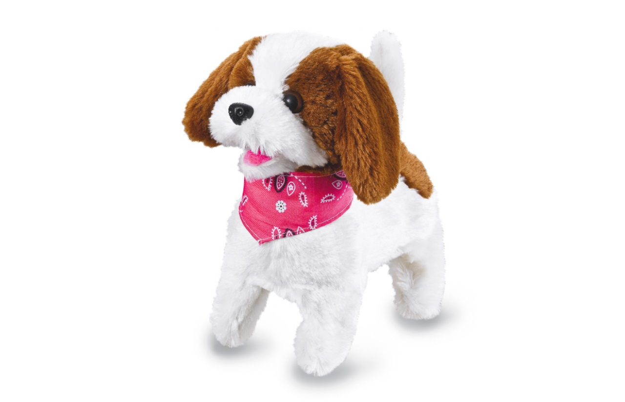 Jamara Plüschhund Lucky RC Weiß/&shy;Braun 27MHz