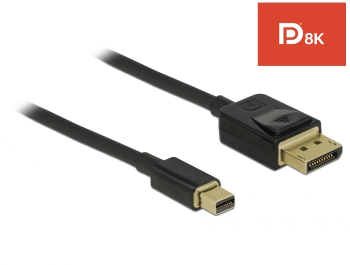 DELOCK Displayport Kab. miniDP St > DP St 8K 60Hz 1.00m schw