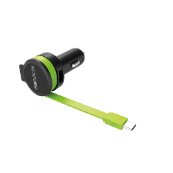 RealPower KFZ-Ladegerät Charger C 2400mA 1xUSB 1xUSB-C