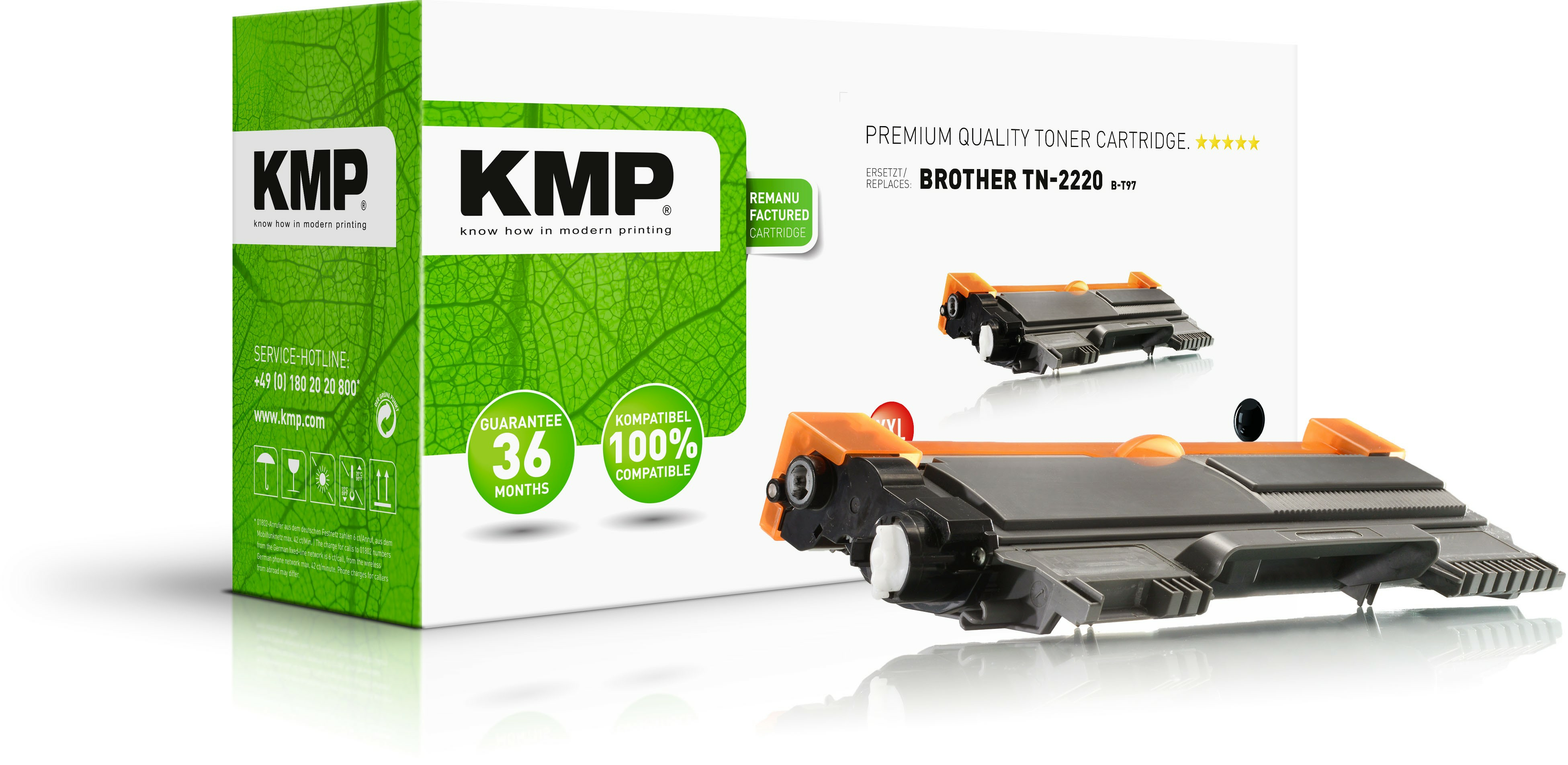 KMP Toner Brother TN-2220/­ TN2220 black 5200 S. B-T97 remanufact KMP Toner Brother TN-2220/­ TN2220 black 5200 S. B-T97 remanufact