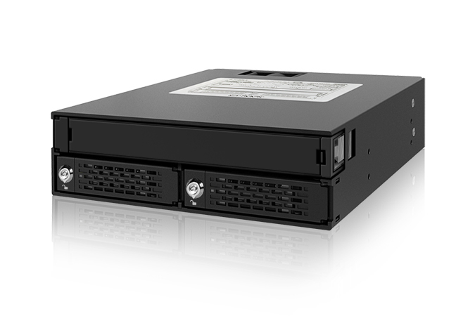 Backplane IcyDock 2x6,3cm SATAI-III/&shy;SAS in 1x5,25" HDD/&shy;SSD