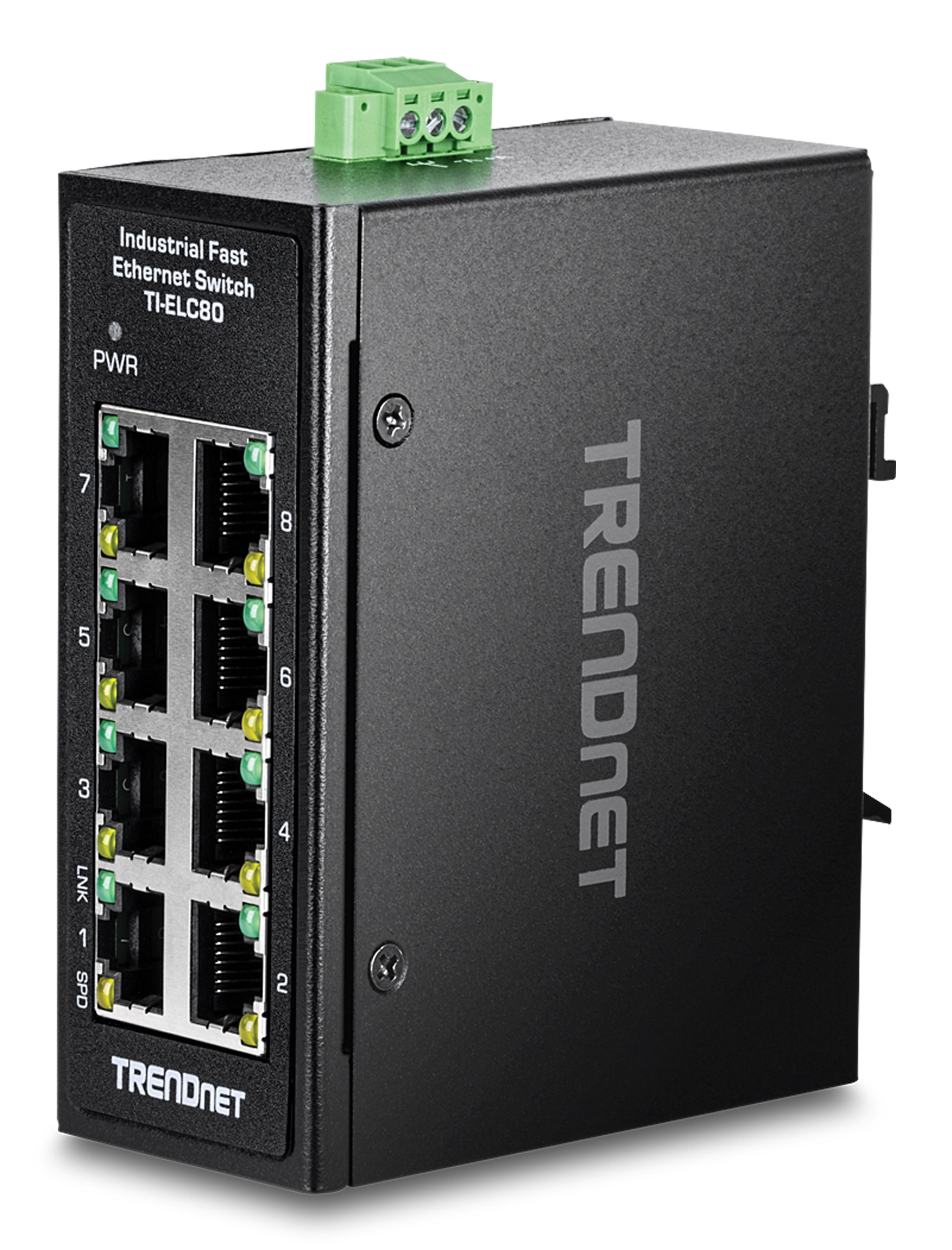 TRENDnet Industrial Switch 8-Port Fast Eth. Mini DIN-Rail