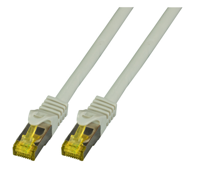 EFB RJ45 Patchk. S/&shy;FTP Cat.6A LSZH Cat.7 Rohk. 30.00m grau