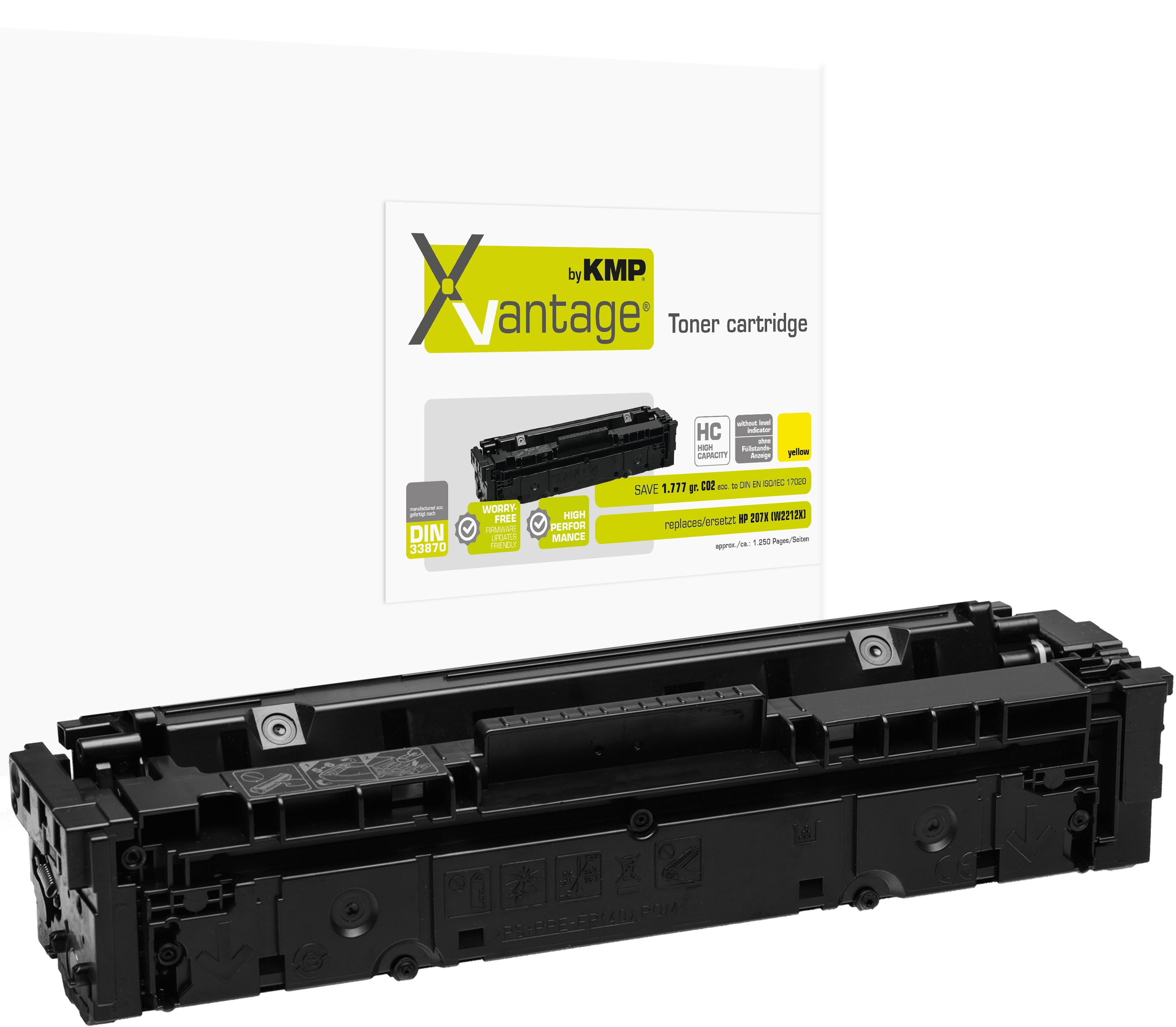 KMP XVantage Toner HP207X (W2212X) 2450 Seiten yellow remanufact KMP XVantage Toner HP207X (W2212X) 2450 Seiten yellow remanufact