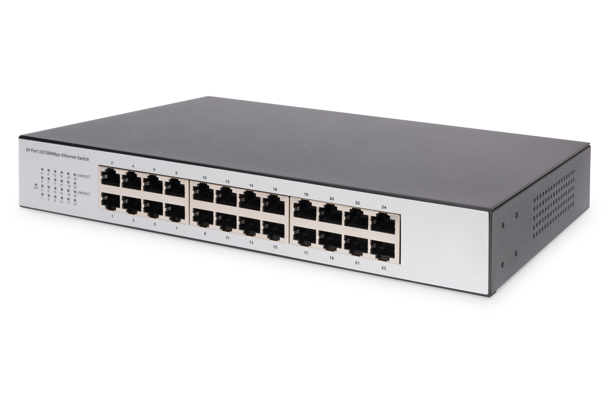 DIGITUS Switch 24-Port 10/&shy;100           Unmanaged schwarz