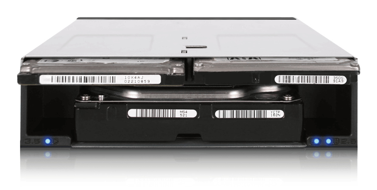 FlexiDock IcyDock 2x 2.5" + 1x 3.5" SATA/&shy;SAS to 1x 5.25" bay