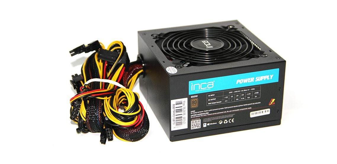 INCA Netzteil 650W 80+Bronze 1x120mm Lüfter/­ATX 12V 2.4 sw INCA Netzteil 650W 80+Bronze 1x120mm Lüfter/­ATX 12V 2.4 sw
