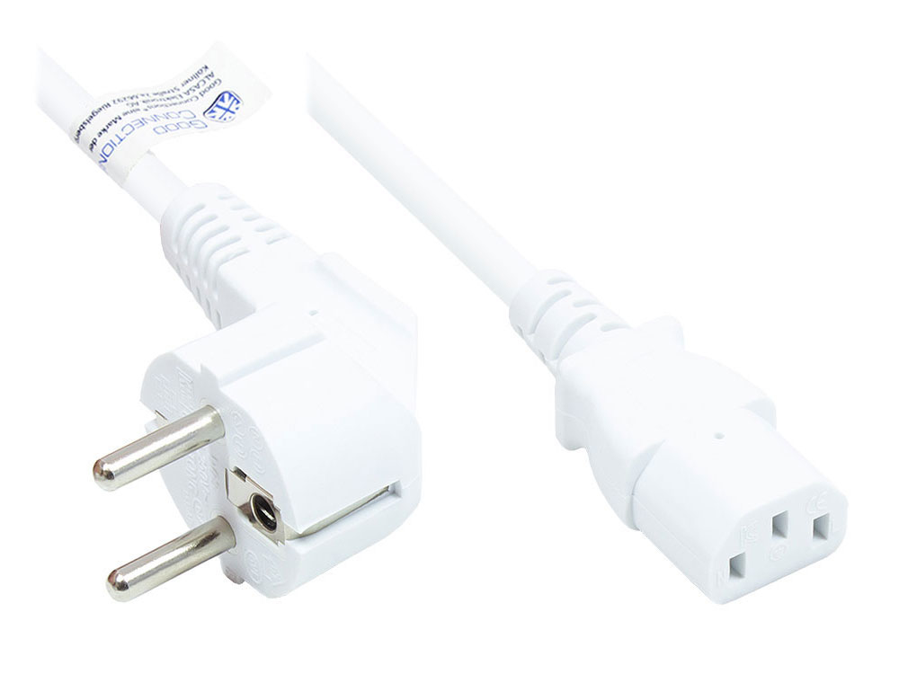 Good Connections Schutzkontakt-Stecker gew.- C13 weiß 15m Good Connections Schutzkontakt-Stecker gew.- C13 weiß 15m