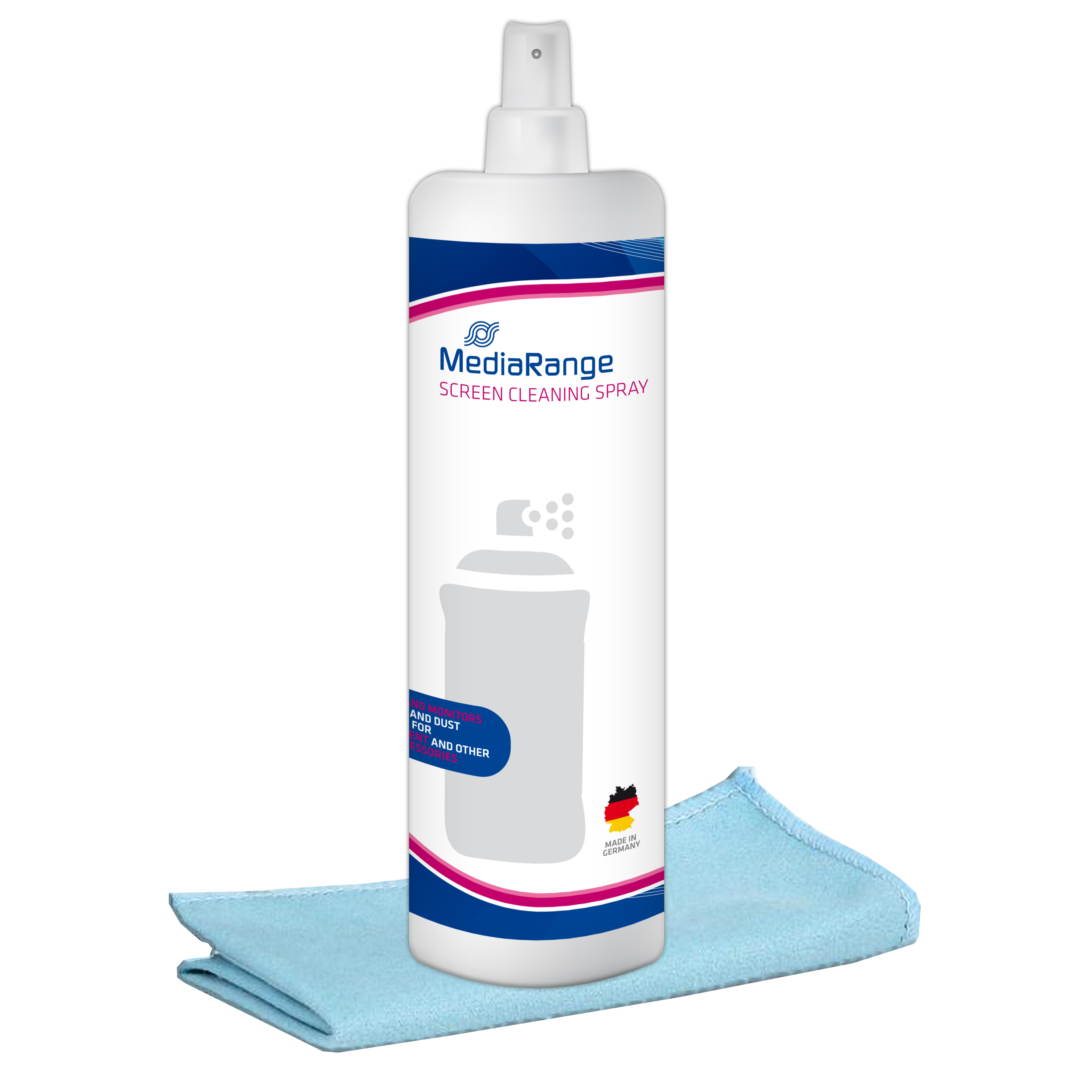 MediaRange Bildschirmreiniger Set Spray/&shy;Tuch  250ml