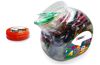 Emtec USB2.0 C410 16GB Candy Jar 80 pces Emtec USB2.0 C410 16GB Candy Jar 80 pces