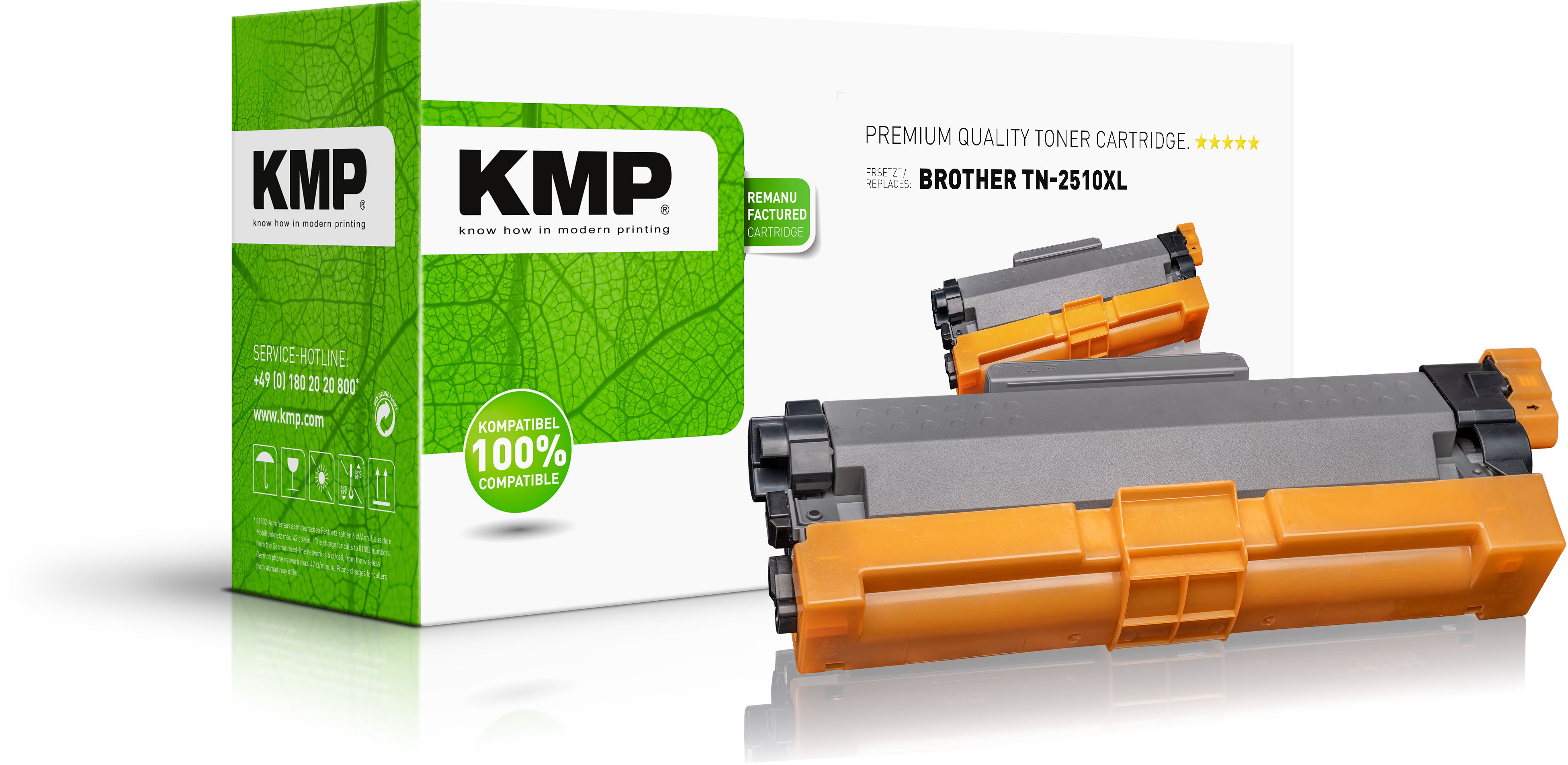 KMP Toner Brother TN2510XL black 3000 S. remanufactured KMP Toner Brother TN2510XL black 3000 S. remanufactured