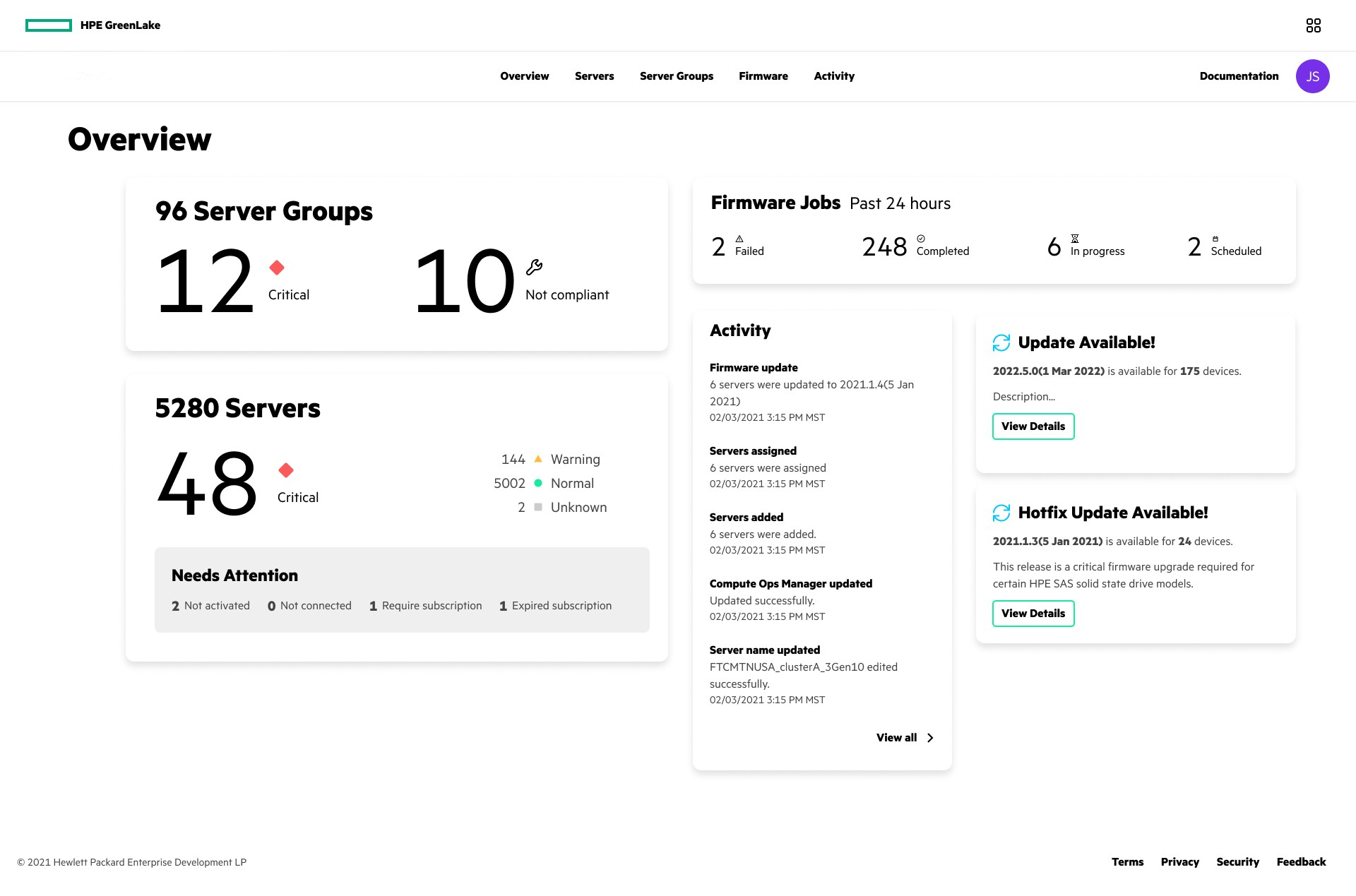 HPE 1y Compute Ops Management Advanced Upfront ProLiant SaaS