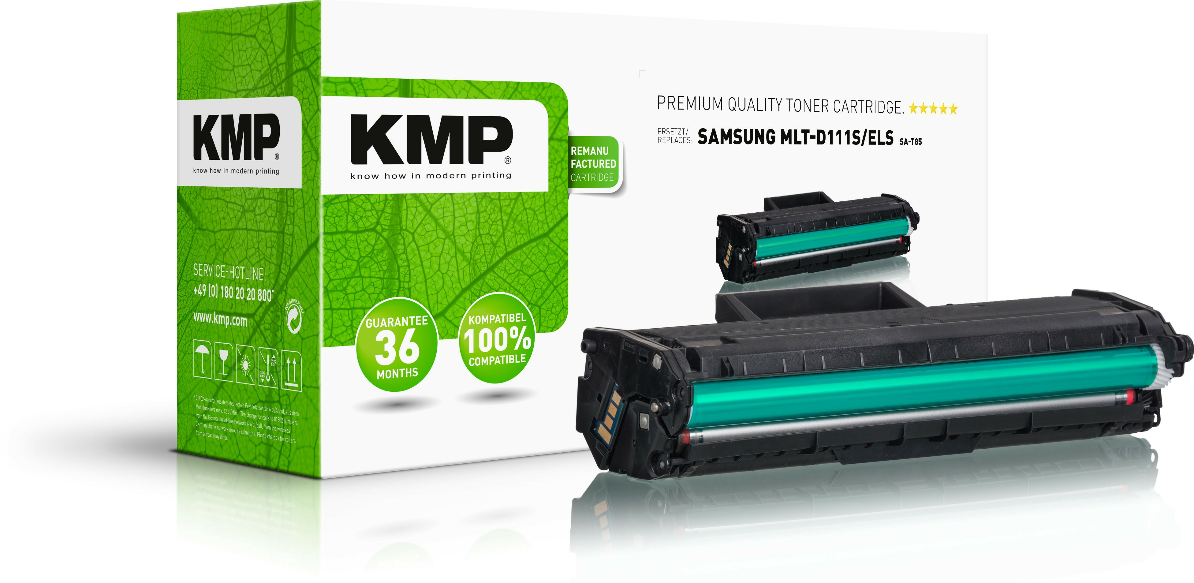 KMP Toner Samsung MLT-D111S black 1000 S. SA-T85 remanufactured