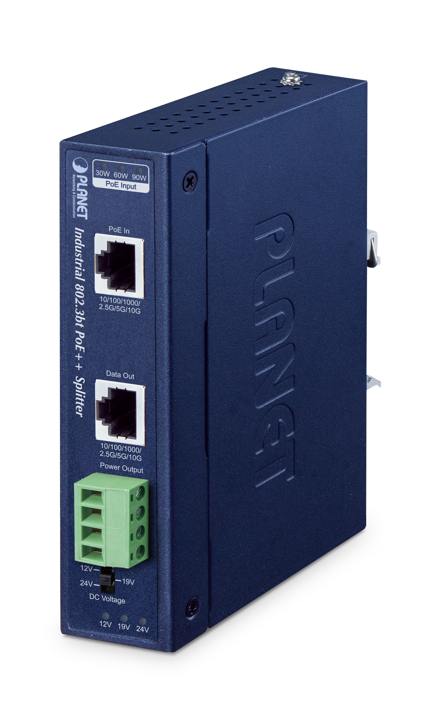 PLANET Industrial Single Port PoE++ Splitter IPOE-176S