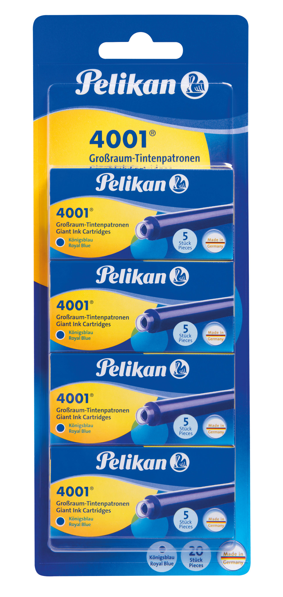 Pelikan Tintenpatrone 4001 GP/&shy;4  Königsblau 4Stück