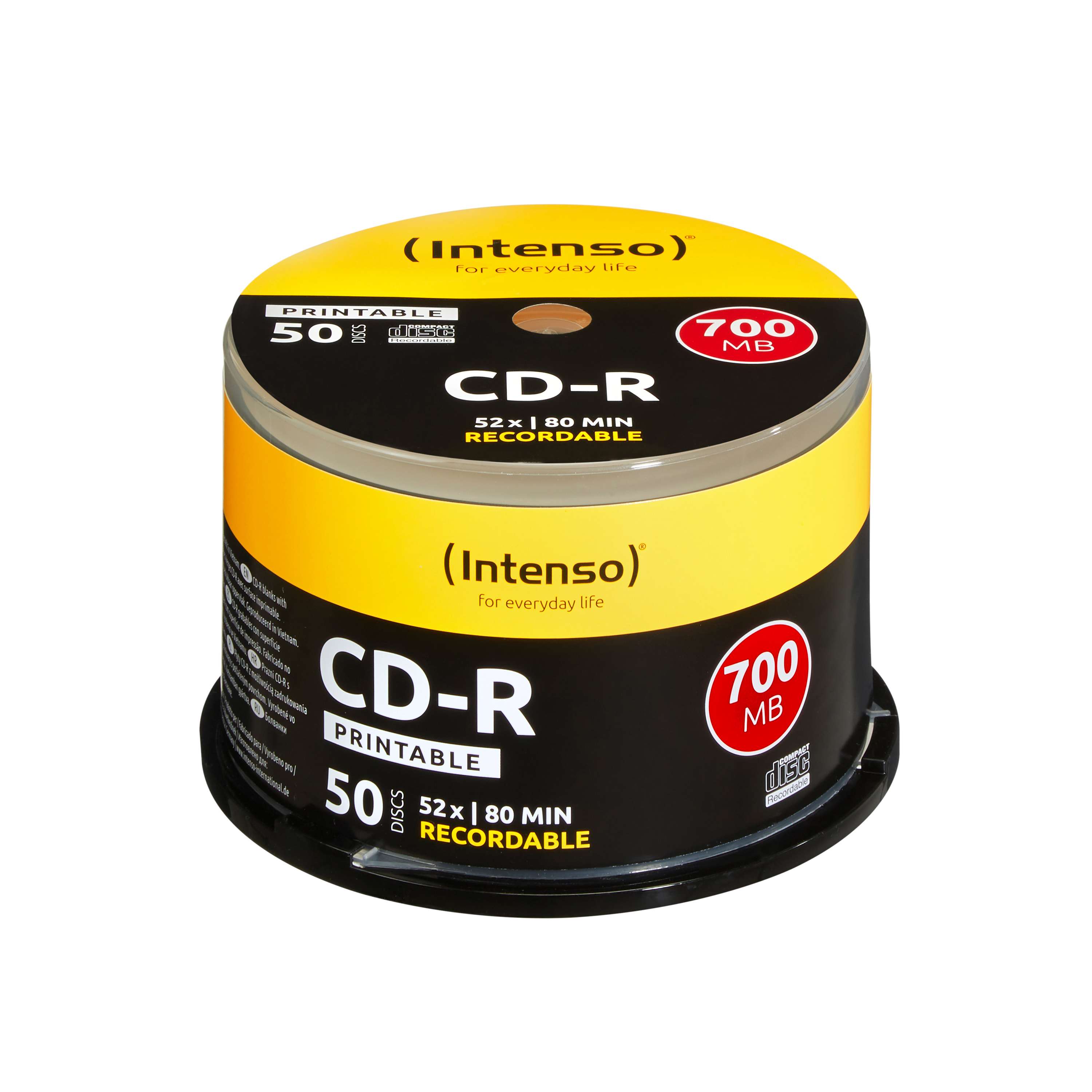 CD-R  Intenso 700MB  50pcs Cakebox "printable inkjet" 52x