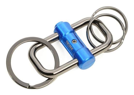 TROIKA Schlüsselanhänger 2-WAY KEY blau