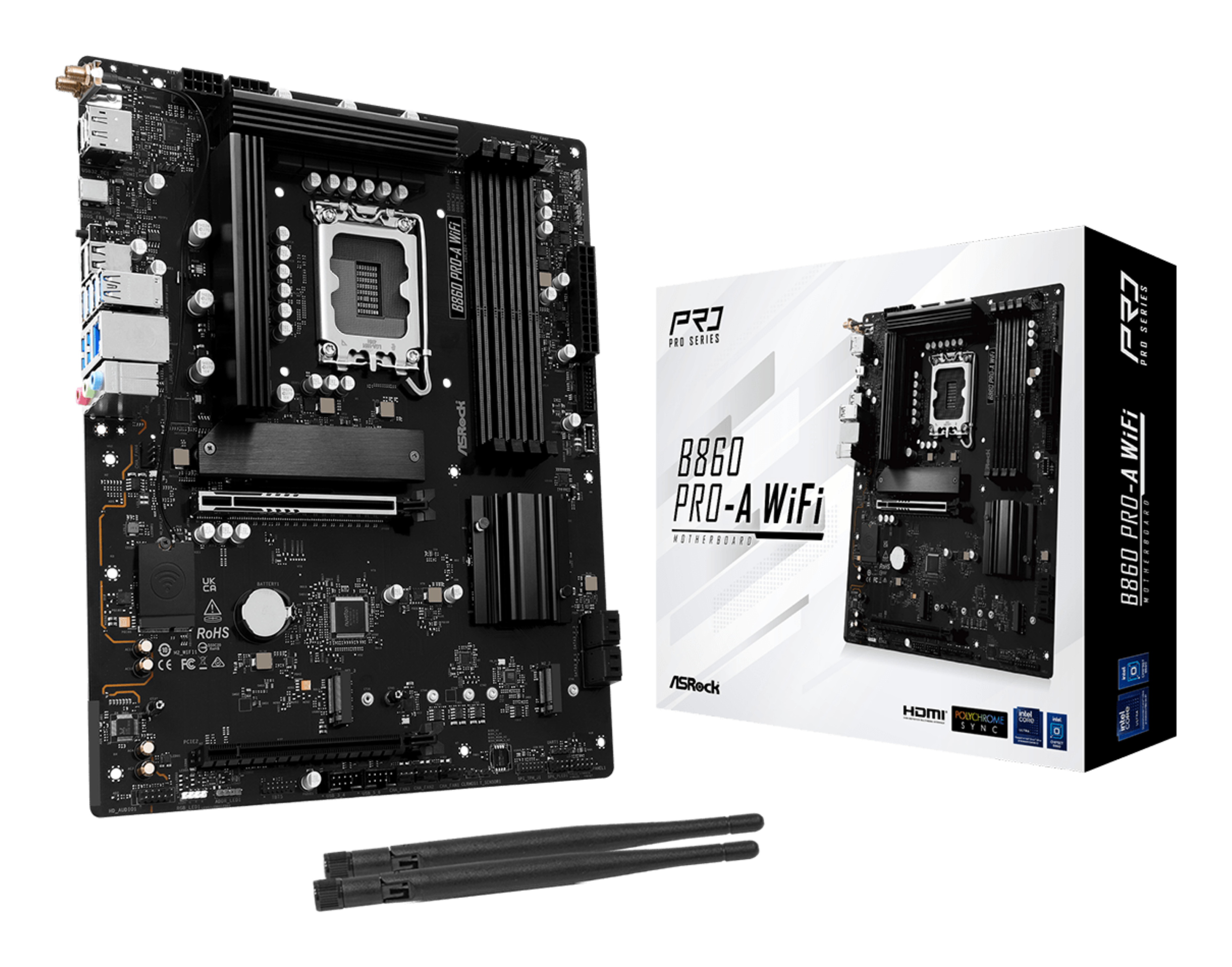 ASRock B860 Pro-A WiFi 1851 ATX HDMI/­DP DDR5 ASRock B860 Pro-A WiFi 1851 ATX HDMI/­DP DDR5