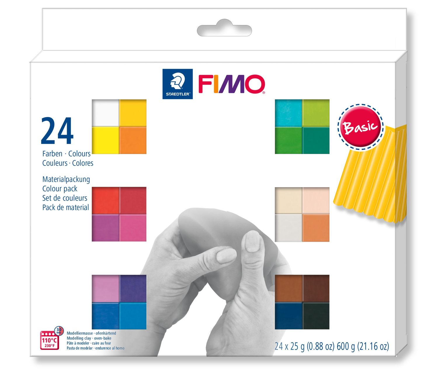FIMO Set Mod.masse Fimo soft MP Basic Colours 24 Stück FIMO Set Mod.masse Fimo soft MP Basic Colours 24 Stück