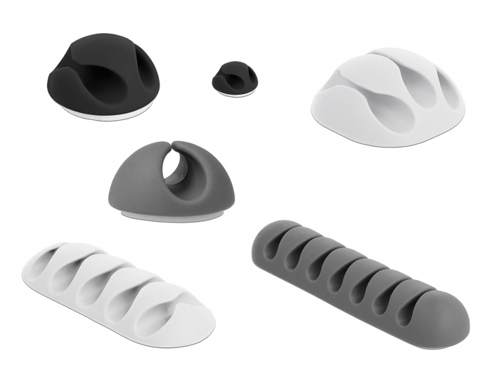 DELOCK Kabelhalter Kombi Set 6 Stück