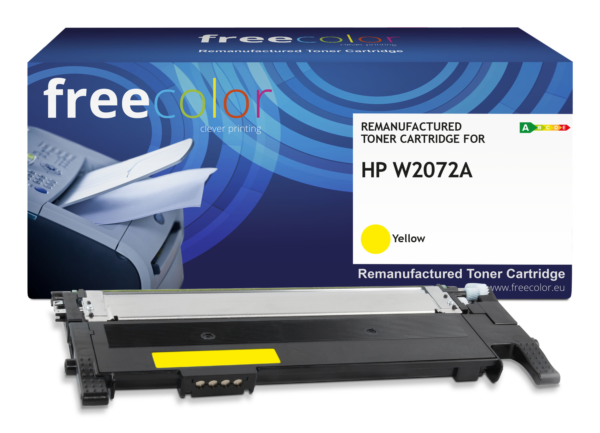 Freecolor Toner HP W2072A yellow mit chip 1000p kompatibel