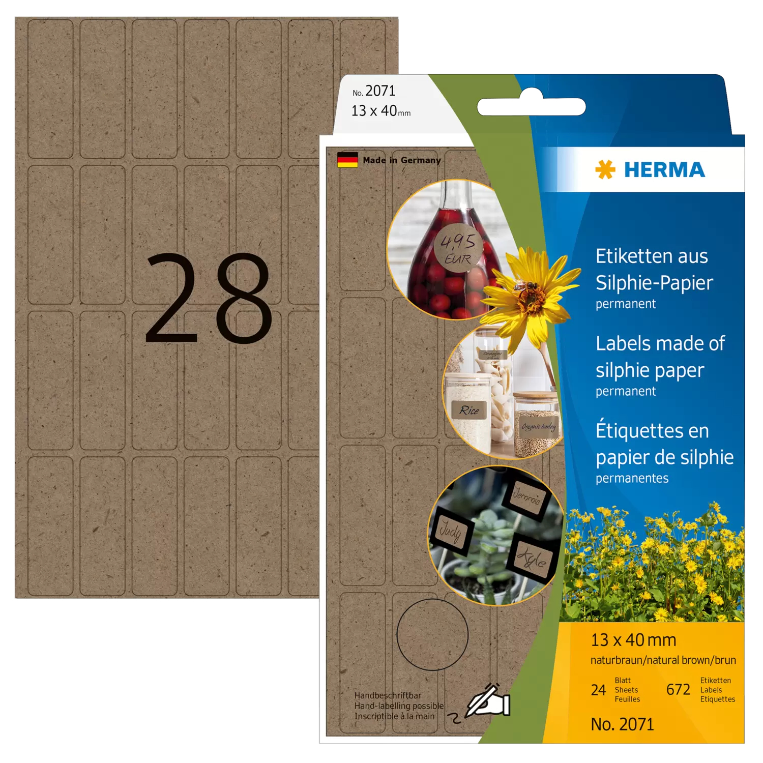 HERMA Büropackung Vielzwecketiketten Silphie 13x40mm
