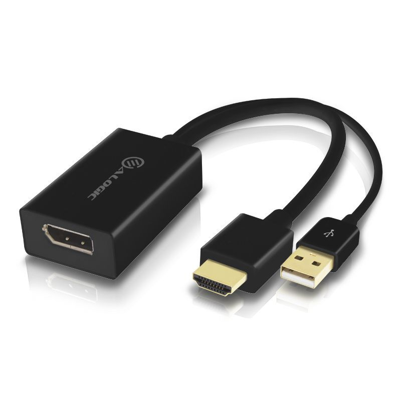 Alogic Adapter Konverter HDMI -> DisplayPort M/&shy;F     schwarz
