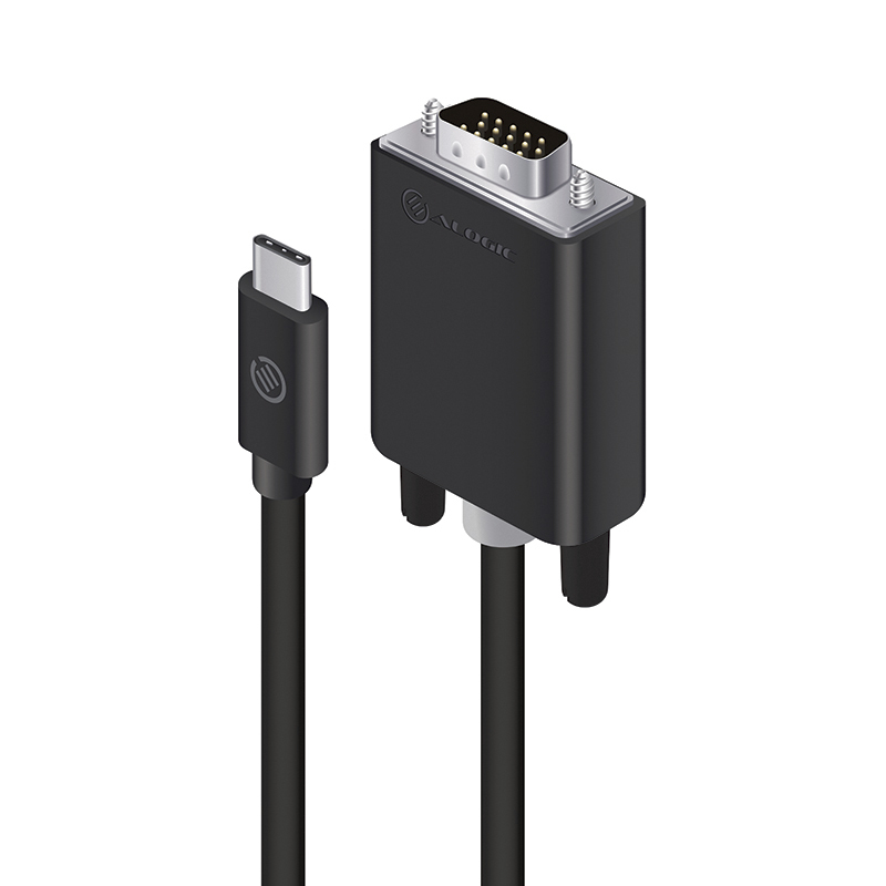 Alogic USB C Adapterkabel Typ C -VGA (D-Sub) M/&shy;M     2m,  sw