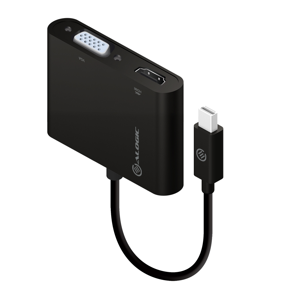Alogic Adapter DisplayPort Mini -> HDMI VGA  2in1    schwarz