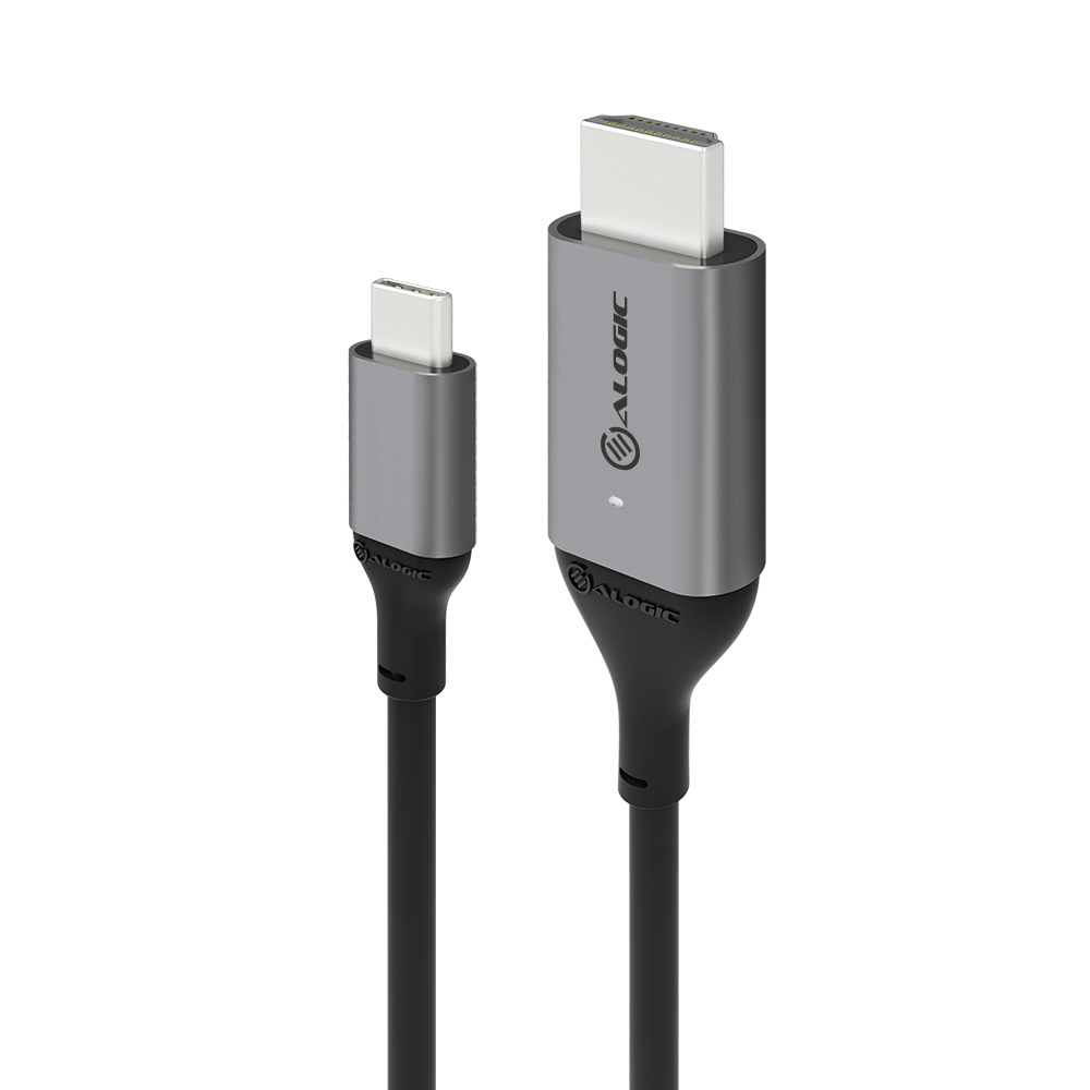 Alogic USB C Adapterkabel Typ C -HDMI  M/&shy;M 4k 60 Hz  1m,  gr