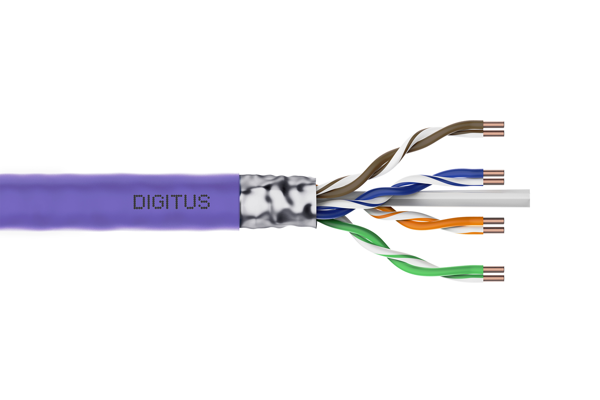 DIGITUS Instal-kab Cat6  F/&shy;UTP tw.Pair 100m violett