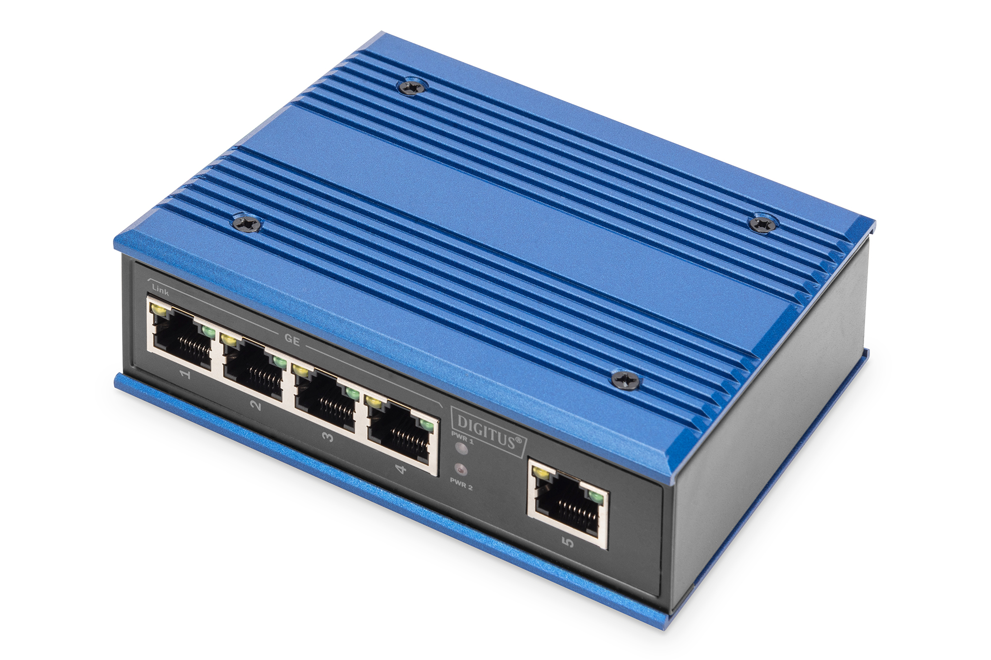 DIGITUS Switch Ind. 5-Port  Gigabit         Unmanaged blau