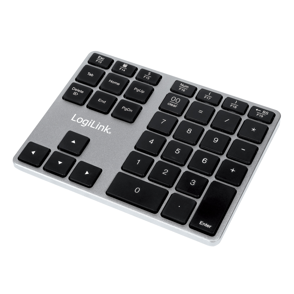 Logilink Keypad Bluetooth, mit 35 Tasten, ALU, Space grau Logilink Keypad Bluetooth, mit 35 Tasten, ALU, Space grau