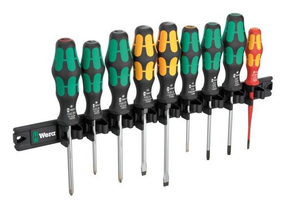 Wera 9650 Magnetleiste Kraftform Schraubendreher-Satz