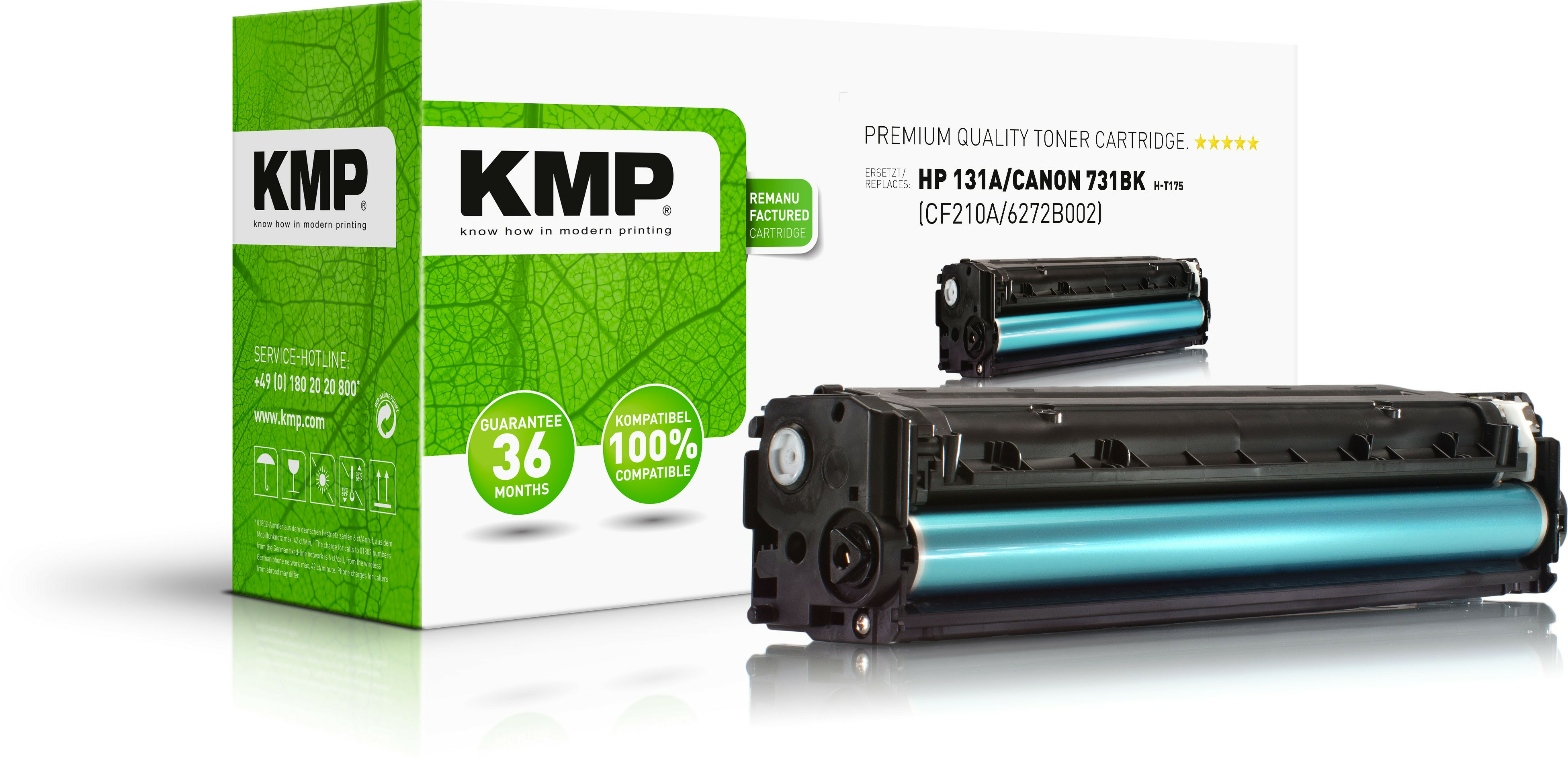 KMP Toner HP CF210A black 1600 S. H-T175 remanufactured