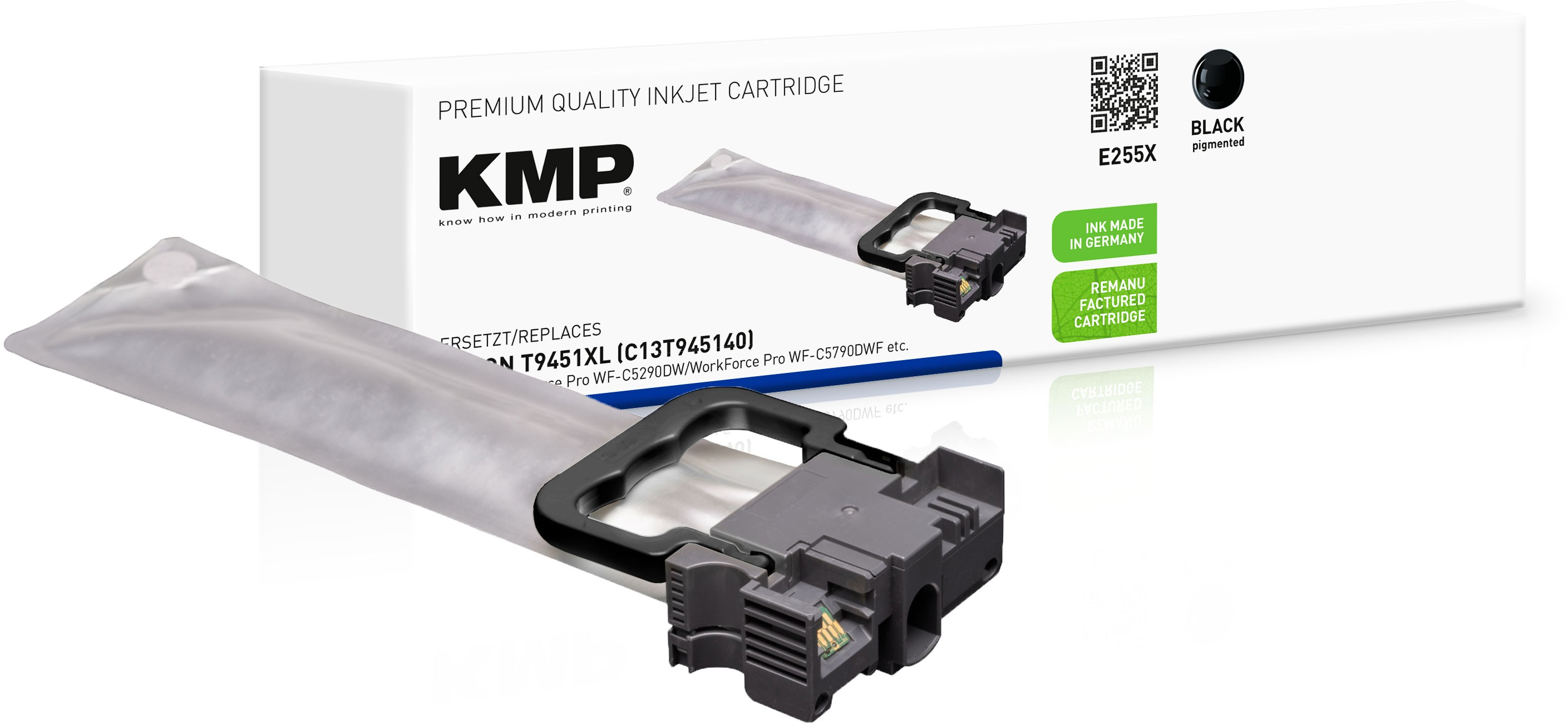 KMP Patrone Epson T9451 black 5000 S. E255X remanufactured KMP Patrone Epson T9451 black 5000 S. E255X remanufactured