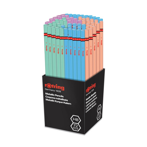 ROTRING Bleistift METALLIC HB Box mit 72 Stiften sortiert