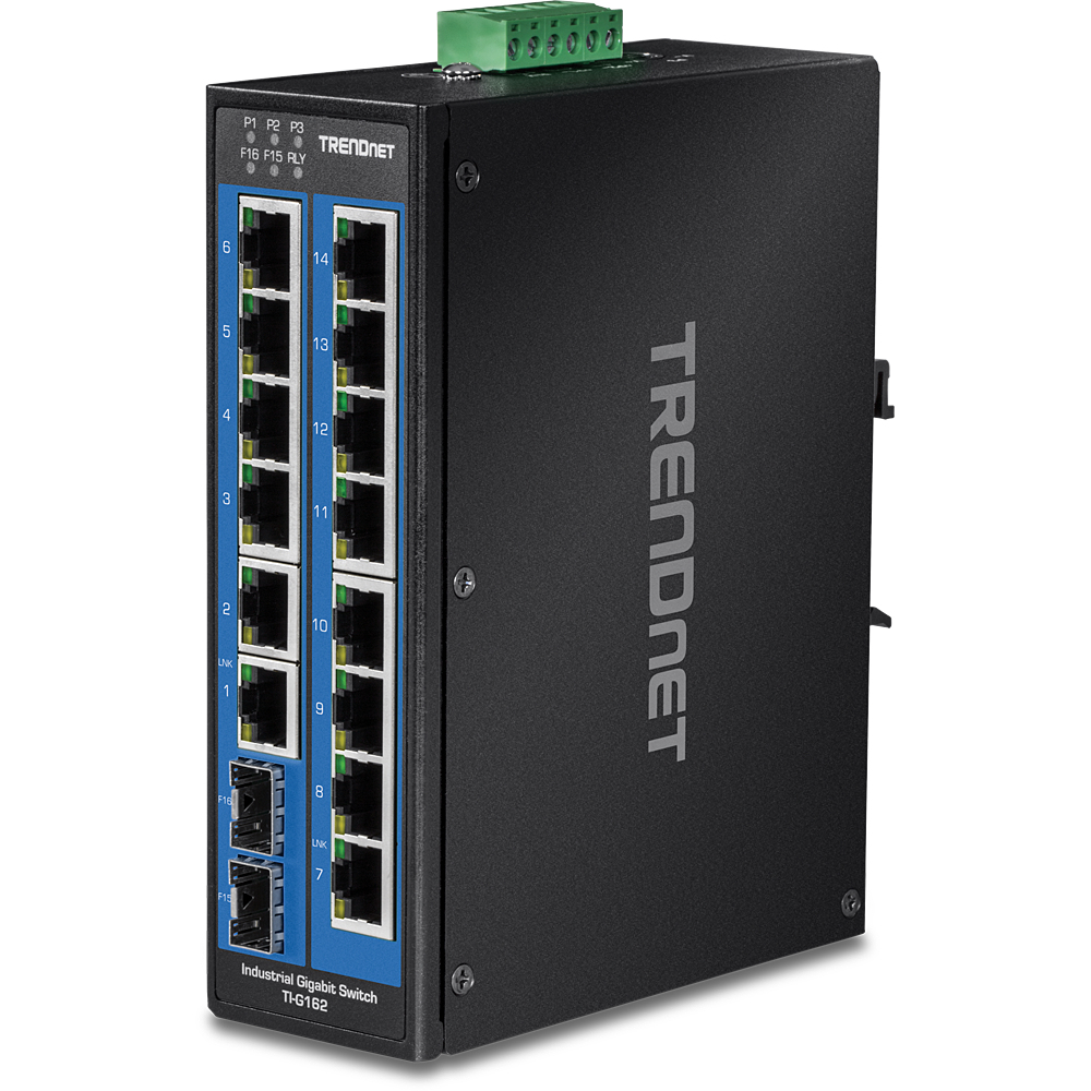 TRENDnet Industrial Switch 16-Port Gbit DIN-Rail TRENDnet Industrial Switch 16-Port Gbit DIN-Rail
