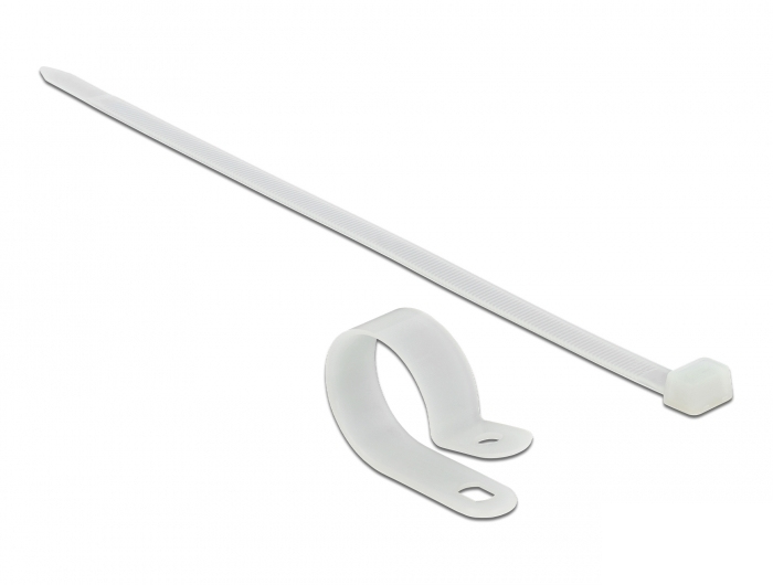 DELOCK Befestigungsschelle 15,8 mm mit KBI 350x4,8mm weiß