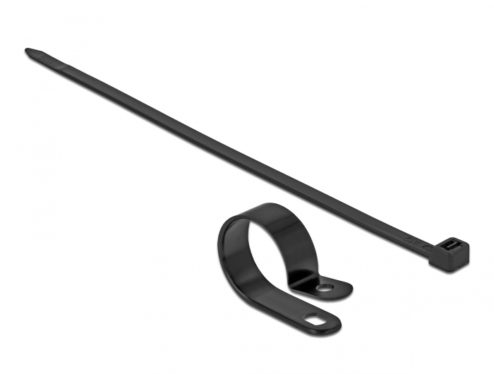 DELOCK Befestigungsschelle 25,4 mm mit KBI 300x7,2mm schwarz