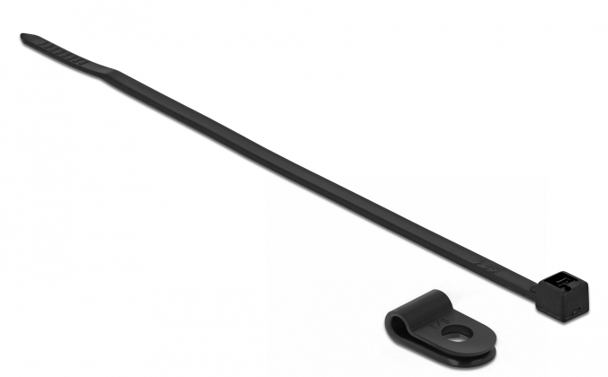 DELOCK Befestigungsschelle 3,2 mm mit KBI 100x2,5mm  schwarz