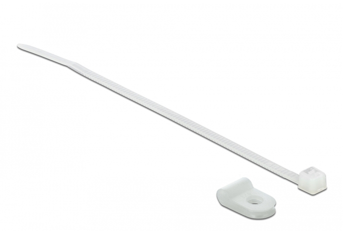 DELOCK Befestigungsschelle 3,2 mm mit KBI 100x2,5mm  weiß