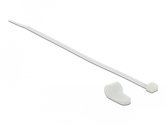 DELOCK Befestigungsschelle 12,7 mm mit KBI 300x4,8mm  weiß