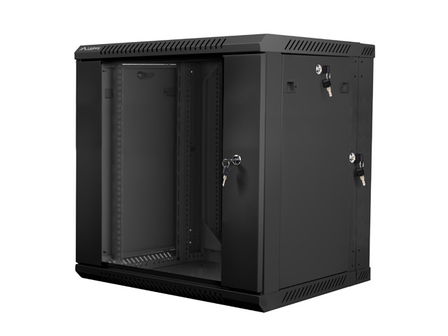 LANBERG 19" 12U 600x600 doppelwandiges Wandgeh. Glastür sw