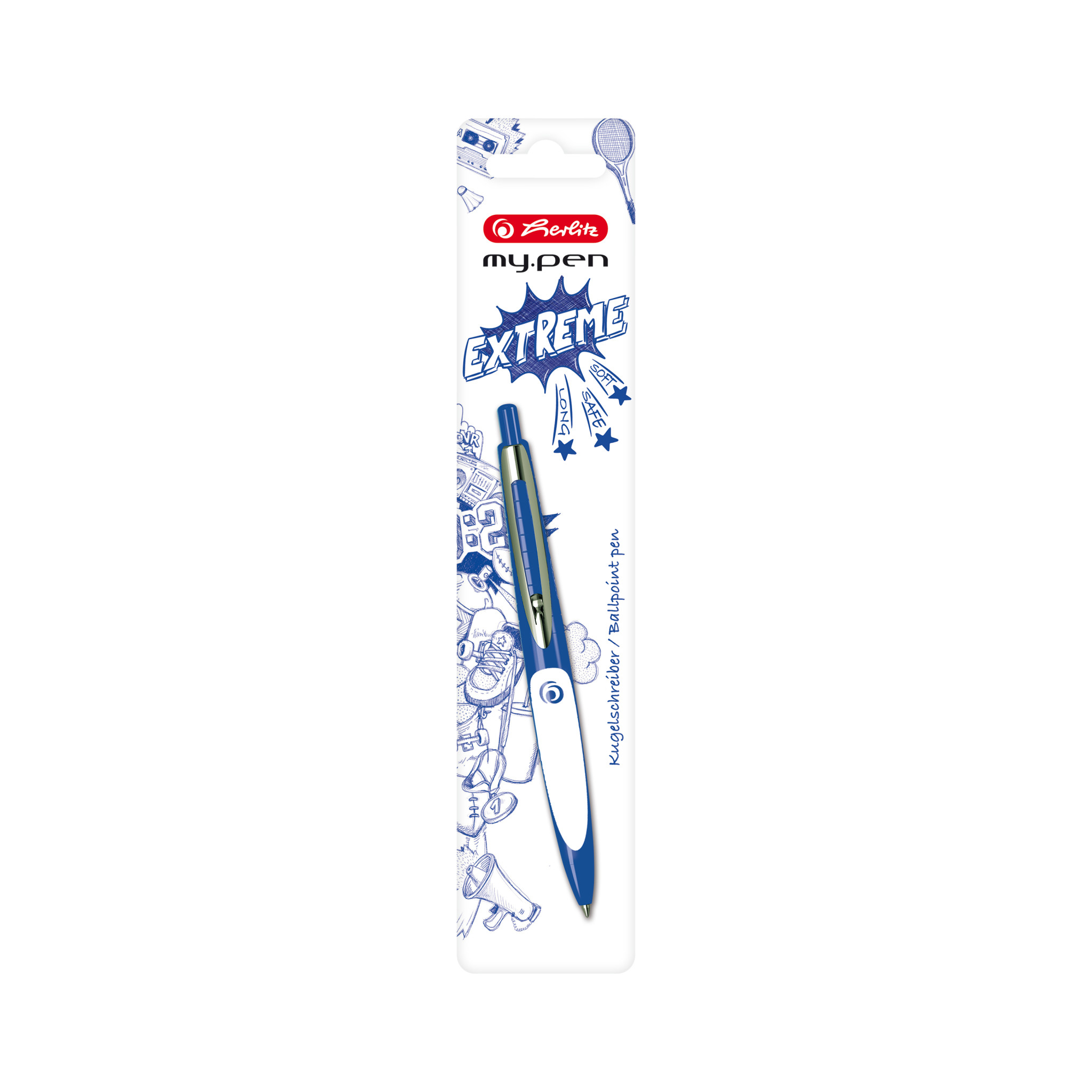 Herlitz Kugelschreiber my.pen blau/&shy;weiß