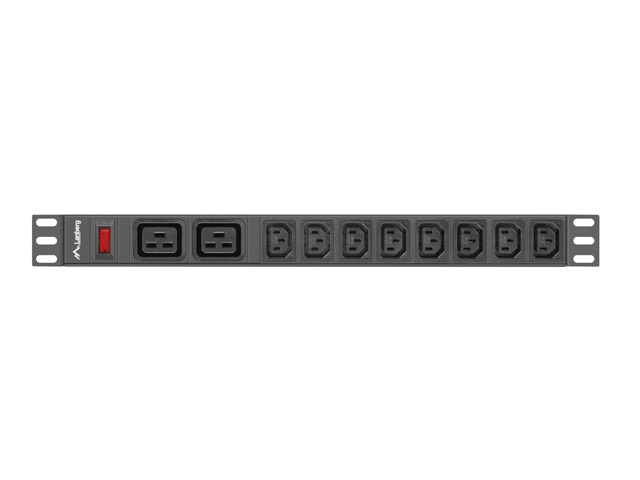 LANBERG 19" PDU-Steckdosenleiste 1U 2xC19 8xIEC C13,C20 16A